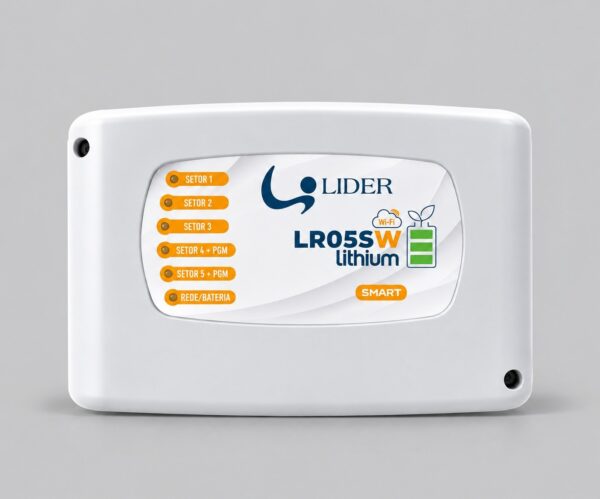 ALARME WIFI LR05SW-LT COM BATERIA DE LITHIUM 5 SETORES LIDER